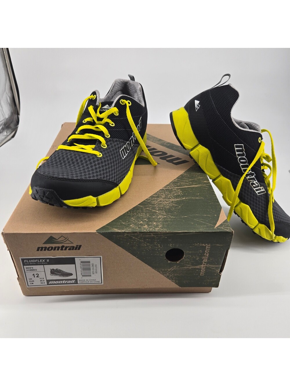 Montrail FluidFlex II Men's Trail Running Shoes Size 12 GM2157-028 Like New Box